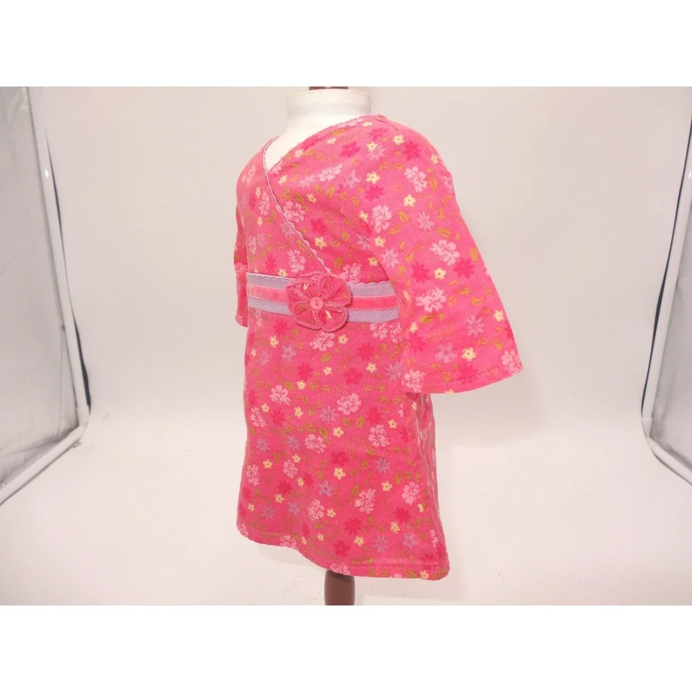 American Girl Doll Chrissa Maxwell Meet Dress Pink Floral Long Sleeve Outfit